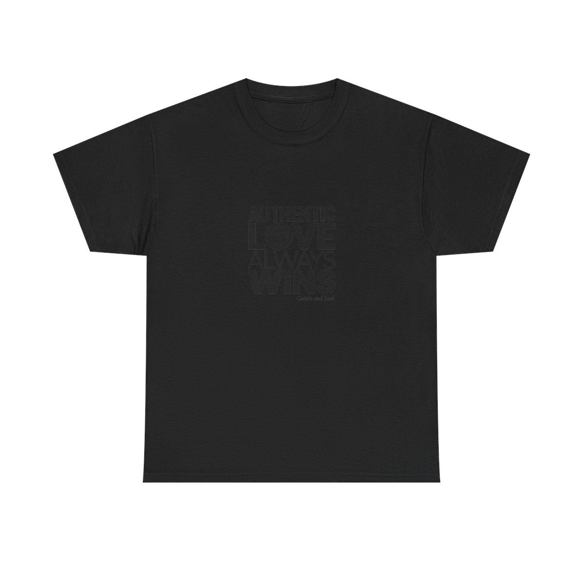Caitlin and Leah "Authentic Love Always Wins" Unisex Tee - alternate angle 4, merchandise