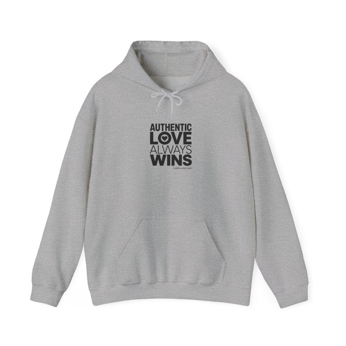 Caitlin and Leah "Authentic Love Always Wins" Hoodie - alternate angle 3, merchandise