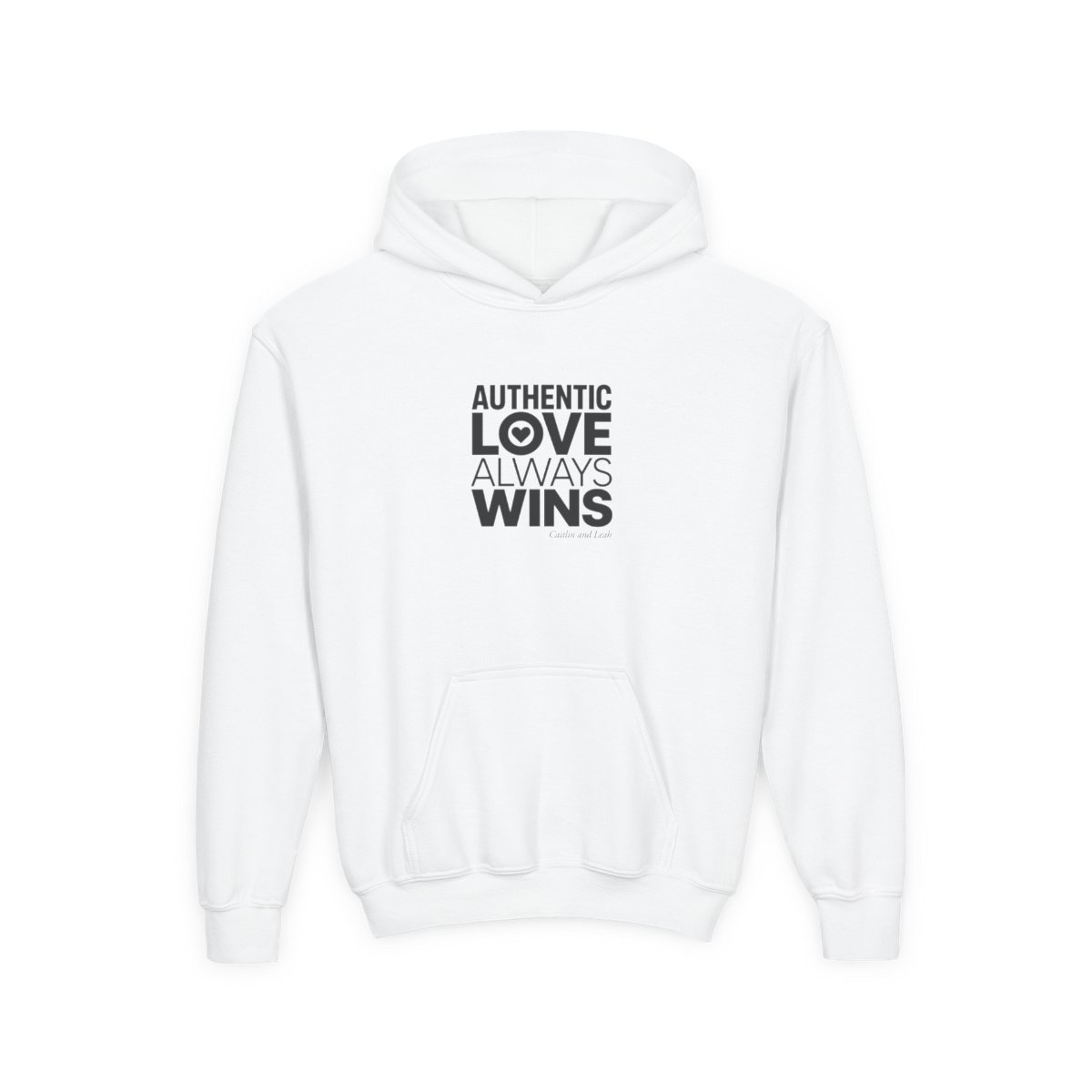 Caitlin and Leah "Authentic Love Always Wins" Kids Hoodie
