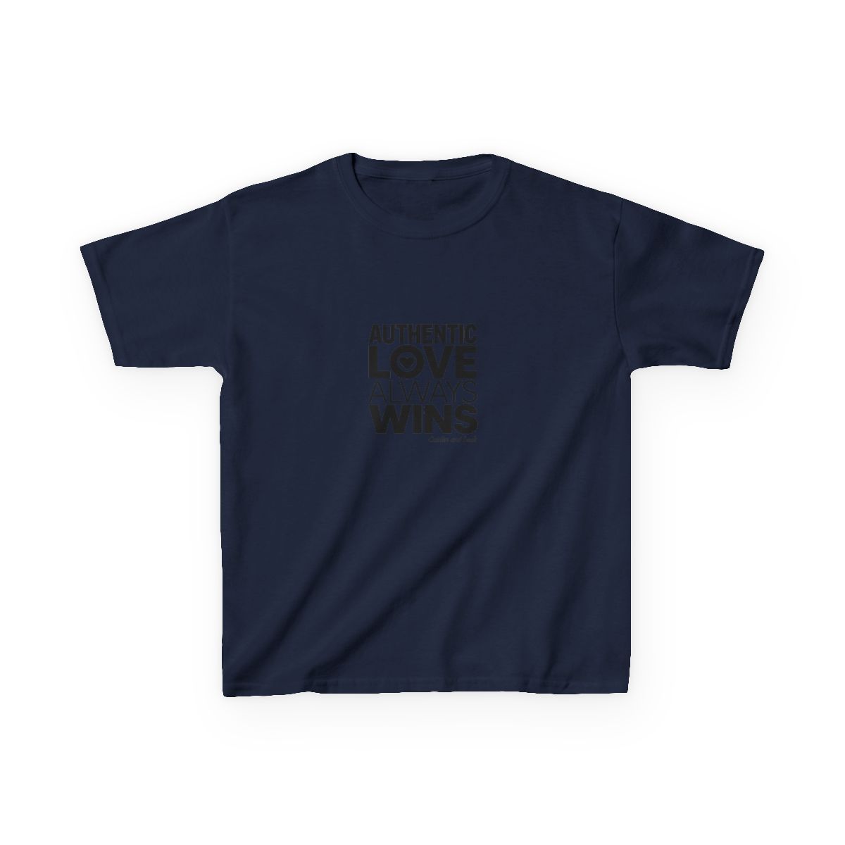 Caitlin and Leah "Authentic Love Always Wins" Unisex Kids Tee - alternate angle 5, merchandise