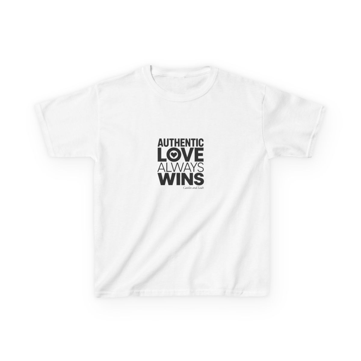 Caitlin and Leah "Authentic Love Always Wins" Unisex Kids Tee