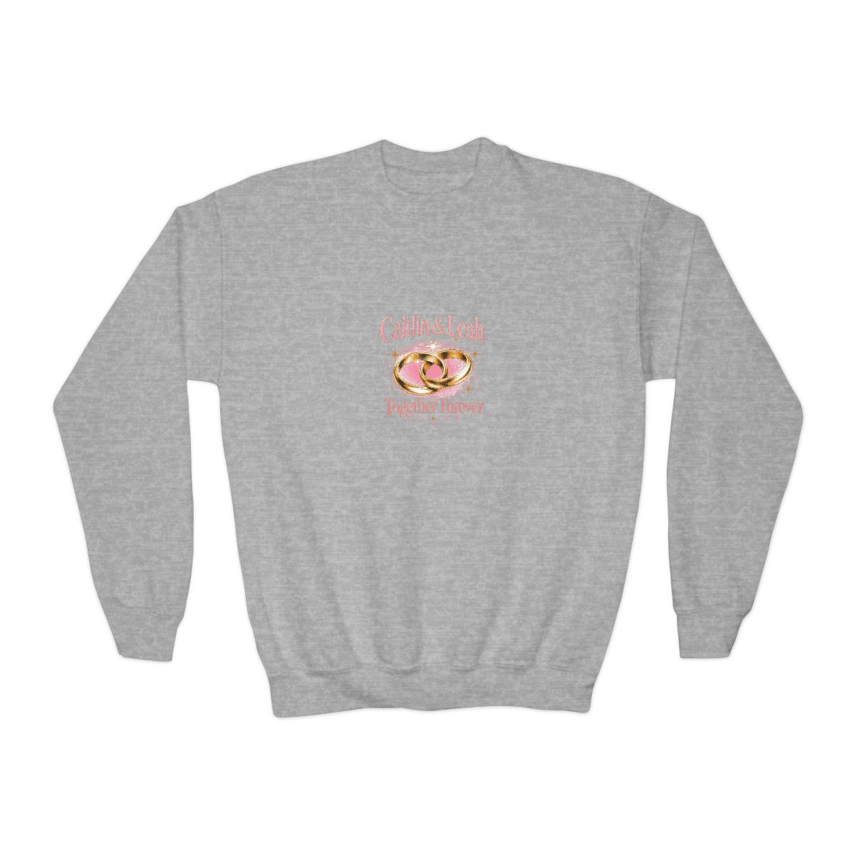 Caitlin and Leah "Caitlin & Leah" Kids Crewneck - alternate angle 2, merchandise
